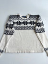 Polo Ralph Lauren Cream Fair Isle Snowflake Knit Sweater (XL)