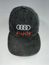 Vintage Audi Washed Black Embroidered Logo Baseball Cap (Adjustable)