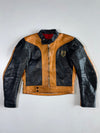 Harro Kombi Vintage Tan & Black Leather Racer (XS)