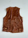 Vintage SH Galina Brown Leather Western Vest (S)
