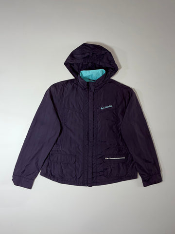 Columbia Sportswear Women’s Hooded Utility Windbreaker Jacket – Dark Purple (XL)