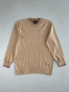 Tommy Hilfiger THFLEX Crewneck Sweater with Signature Tipped Cuffs – Camel (L)