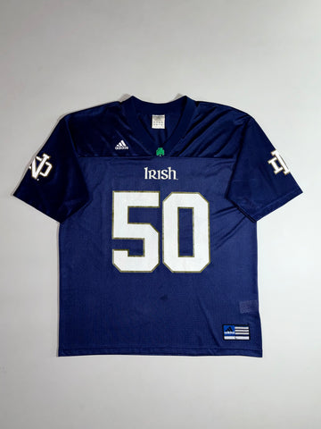 Vintage Adidas Notre Dame Fighting Irish #50 Football Jersey (XL/2XL)