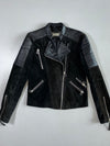 MNG Quilted-Shoulder Leather Biker Jacket Women’s (Xs)