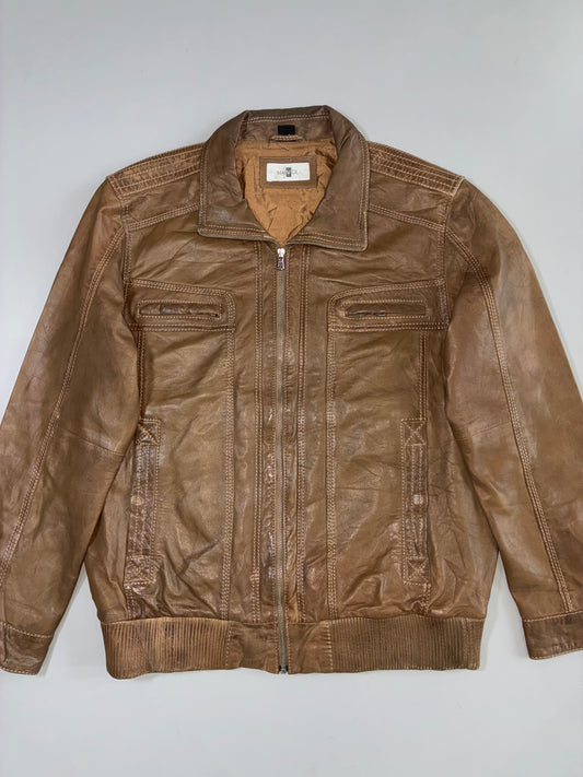 Manpol Vintage Premium Original Pure Leather Jacket (XL)