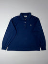 Lacoste Vintage Long Sleeve Polo Shirt – Navy Blue (L)