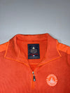 “Yachting Normandie Orange Colorblock Quarter Zip Sweatshirt”(M)