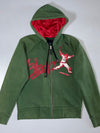 Energie Y2K Graphic Zip Hoodie Green (M/L)
