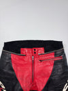 Büse Red & Black Armored Leather Motorcycle Racing Pants (W:37) (L:40)