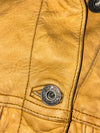 GAP Mustard Tan Leather Trucker Jacket, Women’s (XS)