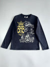 Vintage Big Train Graphic Printed Full Sleeves T-Shirt (M/L)