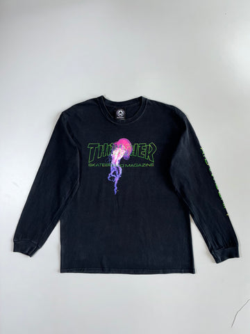 Thrasher Skateboard Magazine Original Full Sleeves T-shirt(L)