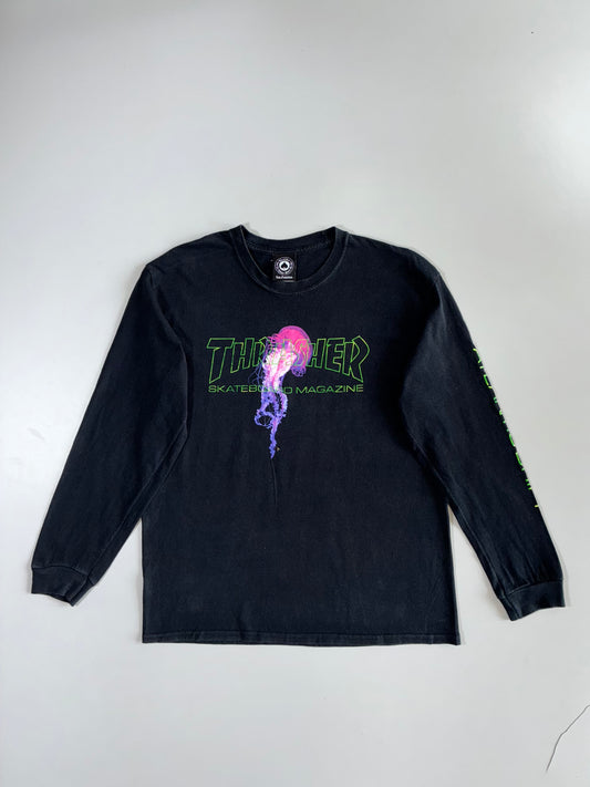 Thrasher Skateboard Magazine Original Full Sleeves T-shirt(L)
