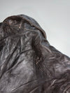 Distressed Brown Leather Double Rider Biker Jacket (2XL)
