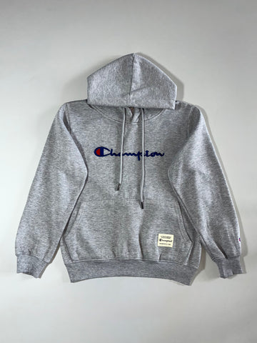 Champion Reverse Weave | Grey Script Hoodie (S)