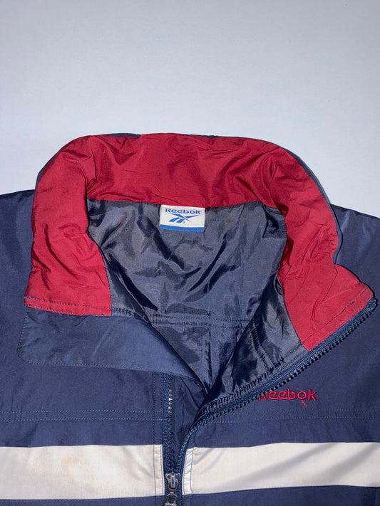 Reebok Vintage Navy Colorblock Windbreaker (XL)
