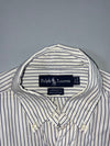 Ralph Lauren | Yarmouth Striped Button-Up Shirt White/Navy | (L)