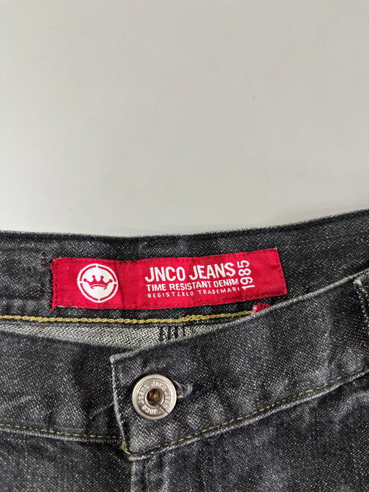 Y2K JNCO Black Wash Carpenter Jeans (W:36) (L:47)