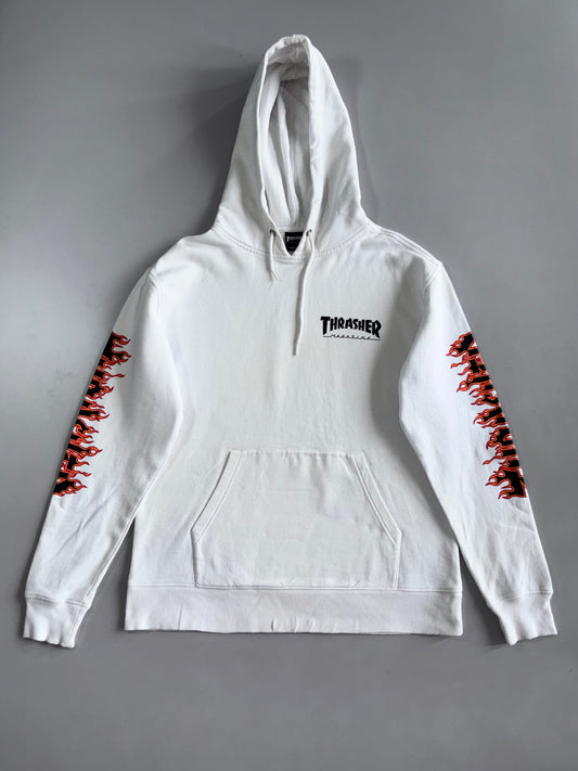 Thrasher Magazine Flame Sleeve Zip-Up Hooded Jacket (M)