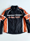 Held Black/Orange "76" Racing Motorcycle Jacket (XL)