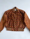 Brandon Thomas Checkered Suede Bomber Jacket (S)