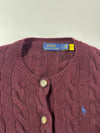 Polo Ralph Lauren Cable Knit Cropped Cardigan – Burgundy Women’s  (S)