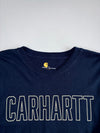 Carhartt Navy Blue Outline Logo Long Sleeve Graphic Tee(XXL/XXXL)