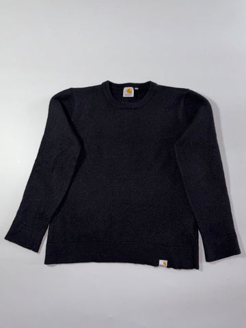 Carhartt Black Wool-Blend Knit Crewneck Sweater (S)