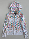 Roots Canada All-Over Rainbow Beaver Logo Zip Hoodie(S)