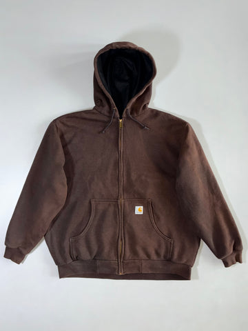 Carhartt Brown Hooded Zip Jacket (2Xl/3Xl)