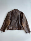 Avirex Type A-2 Distressed Brown Leather Flight Bomber Jacket (2XL)