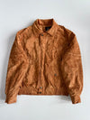 Vintage Tan Suede Bomber Jacket(L)