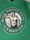 WWE John Cena "Rise Above Hate" Cenation Tee – Green (M)