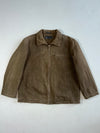 Vintage Santa Barbara Polo Brown Canvas Zip-Up Work Jacket Furr inside (XL)