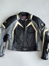 IXS Motorcycle Genuine Leather Racing Jacket CE Armor Ready Colorblock (M)