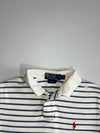 Polo by Ralph Lauren Striped Custom Fit Polo – White/Navy (S/M)