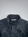 Big Train Osaka Black Moto Harrington Jacket (L)