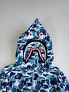 BAPE ABC Blue Camo Shark WGM Full Zip Hoodie (S)