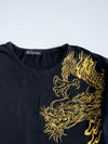 H’s Bondrain Black Dragon & Koi Embroidered Long Sleeve Tee (Xl)