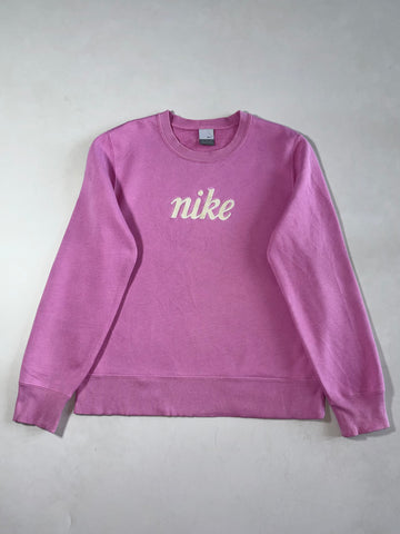 Vintage Nike Pink Script Logo Crewneck Sweatshirt (S)