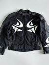 Frank Thomas Monster Face Leather & Textile Biker Jacket (Paded)(XL)