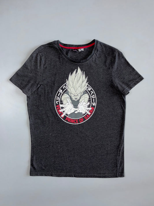 Dragon Ball Z Vegeta “Prince of Saiyans” Graphic Tee in Charcoal Grey (M)