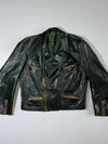 Braided Premium Leather Biker Jacket (M)