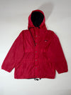 Vintage Polo Sport Ralph Lauren Red Hooded Windbreaker Jacket (2XL)