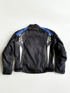 Motorcycle Riding Jacket with Armour & Reflective Panels – Black/Blue(M)