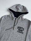 Roots Canada 1973 Grey Heather Quarter-Zip Pullover Hoodie (M)
