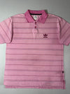Adidas Vintage Striped Trefoil Polo (L)