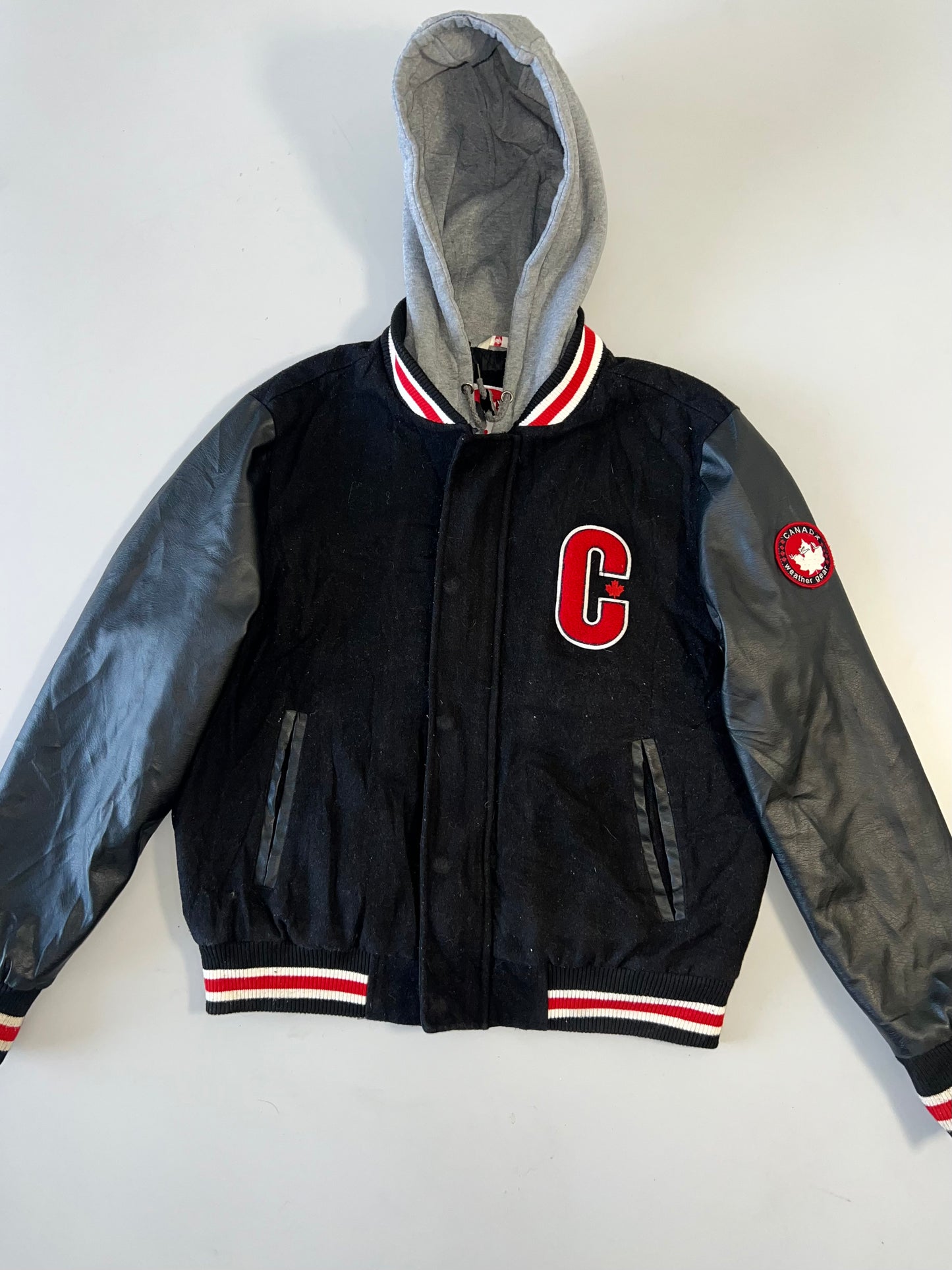 !                                                                                                                                                                       Super Premium Varsity Jacket Leather Sleeves (L)