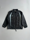 Adidas Black Tonal Graphic Windbreaker Jacket with Silver Side Stripes(M)
