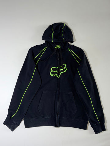 Fox Racing Black & Neon Green Zip-Up Hoodie (3XL)